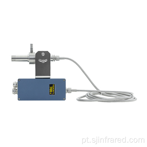 Pirômetro a laser usado para medir a alta temperatura